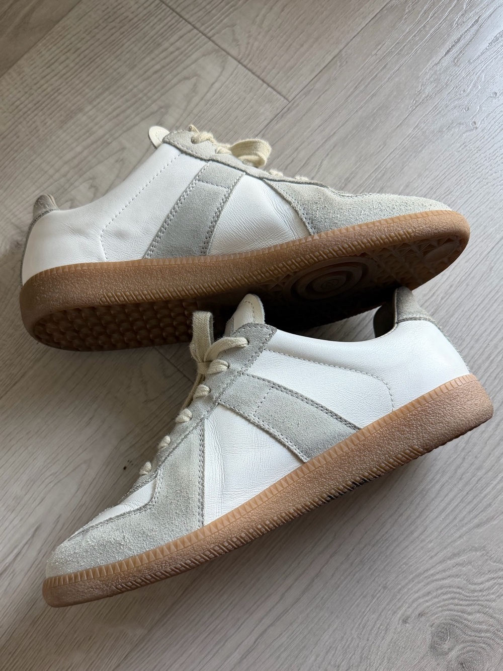 Maison Margiela - Authentic Suede and Leather White “Replica” Sneaker Size 39.5